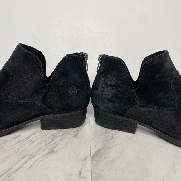 Born Beth Black Distressed Suede Bootie 8M - Picture 8 of 14